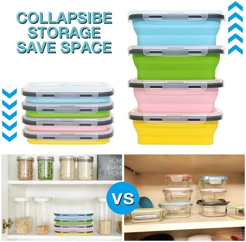 Collapsible Silicone Food Storage Container 4 Pack(40.5 Oz) - Image 5