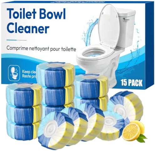 Toilet Bowl Cleaner Tablets,Auto Tank Clean,Colorful 15 Pack by NunemoskWoodenArt