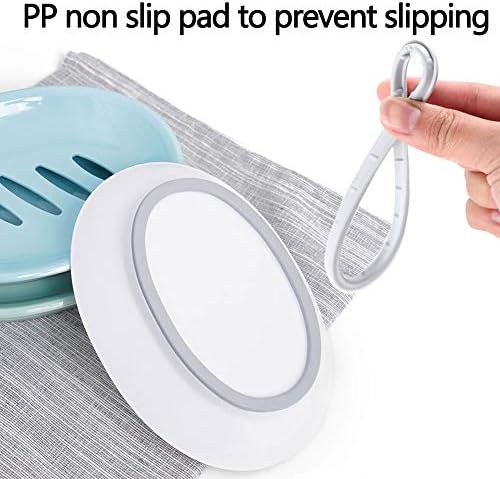 WYOK 2-Pack Soap Dish Plastic Soap Holder with Drainage for Shower (Grey) - Image 5