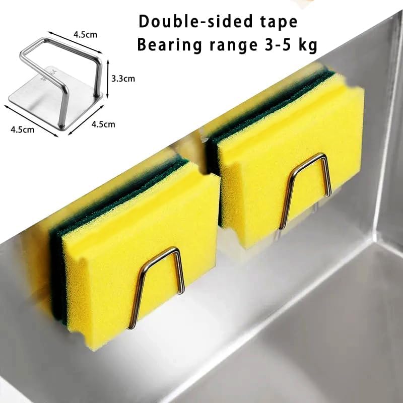 Sponges, Eco Non-Scratch Scrub Pads, Dish Scrubber for Cleaning Kitchen and Dish Cleaning,12 Scrubbing Sponges+ Draining Rack - Image 2