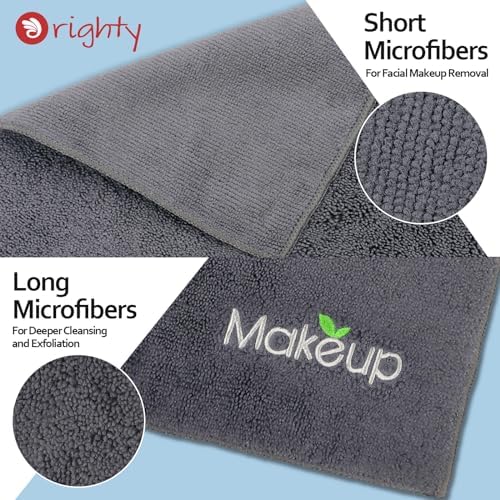 Orighty Microfiber Makeup Remover Cloths, 13 x 13 Inch, 6 Pack Grey - Image 3