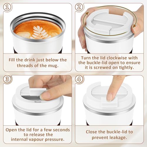 KETIEE Travel Coffee Mug 12oz: Reusable Coffee Cup with Leakproof Lid - Image 7