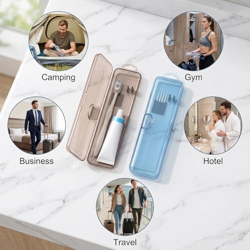 SynHHergyx 2 Pack Travel Toothbrush Holder Tooth Brush Case - Image 7