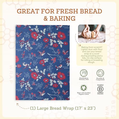 Bee's Wrap Beeswax Bread Wrap - Botanical - Image 5