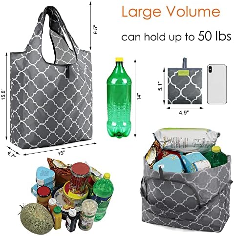 BeeGreen Grocery Bags | Reusable Gift Bags, Large Tote for Women & Foldable Beach Bag - 6 Pack Reusable Bag With Handles | Collapsible Cute Cloth Storage for Market, Holiday & Shopping | Washable​ - Image 3