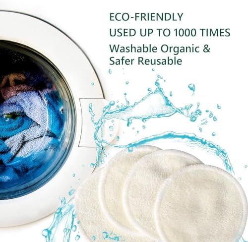 Chloven 30 Pack Reusable Makeup Remover Pads Bamboo Cotton Rounds for Toner - Image 6
