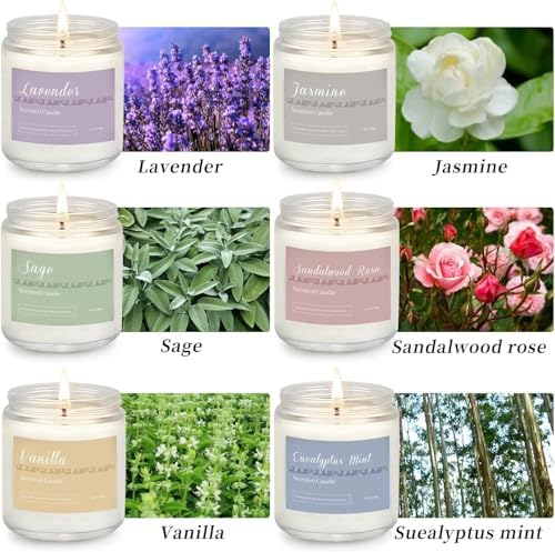 Scented Candles Gift Set for Women, 6-Pack Aromatherapy Candles for Home - Image 4