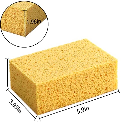 Natural Kitchen Sponges, 2" Thick Heavy Duty Scrub Sponge, 2 Pack - Image 6