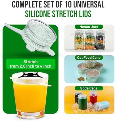 Reusable Silicone Can Lids – 2.6 Inch Can Covers for Dog & Cat Food – Universal Fit - Airtight Stretch Lids for Pet Food Cans, BPA-Free, Dishwasher Safe – 10 Pack - Image 3