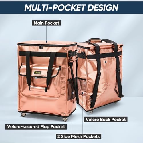 BALEINE Reusable Grocery Bag on Wheels, Foldable Rolling Tote Bag - Image 6