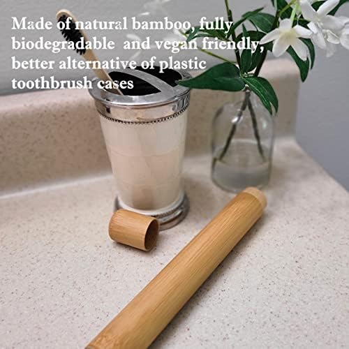 Bamboo Toothbrush Travel Case Pack of 6 Biodegradable and Eco Friendly - Image 2