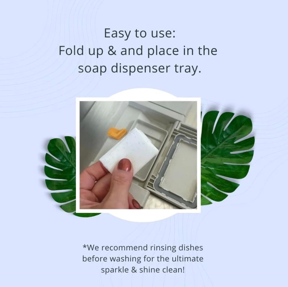 Dishwasher detergent strips sheets unscented lightweight plastic free - Image 4