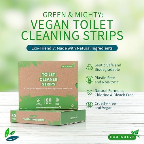 Toilet Bowl Cleaner Strips, Eco-friendly, Non-toxic, Septic Safe, Removes Odors & Stains, Plastic-free, Natural Toilet Bowl Cleaner for Quick and Easy Cleaning, Toilet Fresheners (180 count) - Image 7