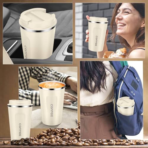 CS COSDDI 12 oz Coffee mug - Stainless Steel Coffee Cup with Leakproof Lid - Image 4