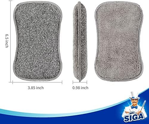 MR.SIGA Dual-Sided Scrub Sponges, Long Lasting, Reusable Dishwashing Sponges for Kitchen, 12 Pack - Image 5