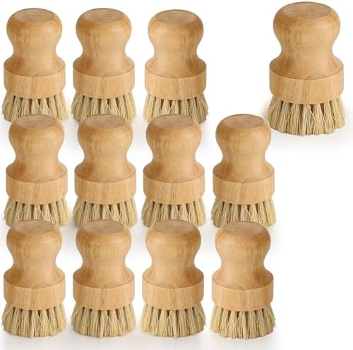12 Pack Bamboo Dish Brush, Bamboo Palm Dish Scrubber by Unknown