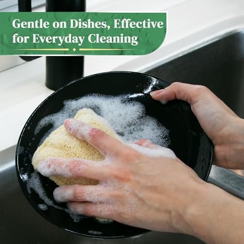 Natural Loofah Kitchen Sponge - Natural Sponges for Dishes - Dish Sponge - Image 4