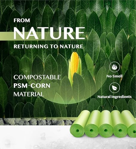 Compostable Trash Bags - FORID 13 Gallon Tall Kitchen Garbage Bags 80 Count Unscented Trash Can Liners 55 Liter Medium Wastebasket Bags for Bathroom Home Bedroom Office Garbage Can (5Rolls/Green) - Image 4