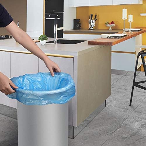 Compostable Trash Bags, 13-15 Gallon Biodegradable Trash Bags Recycled Garbage Bags Unscented Wastebasket Liners for Kitchen Office(75 Counts, Blue) - Image 6