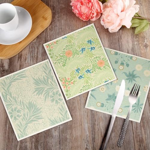 6 - Pack Swedish Kitchen Dish Cloths - Reusable Paper Towels for Counters & Dishes - Eco Friendly Cellulose Sponge Cloth (Flower Pattern) - Image 2