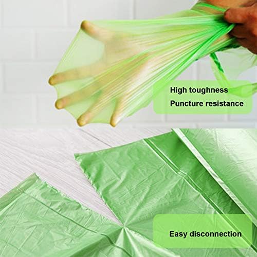 TECHSHARE 1.2 Gallon Biodegradable Trash Bags, 80 Count, Compostable Garbage Bags, 1.5 Gallon Capacity, Green - Image 7