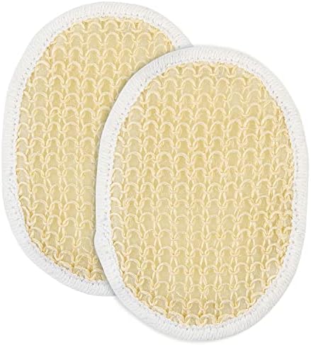 JAIRESTONE Sisal Loofah Exfoliating Pad, Natural Bath Scrubber, 2 Pack by Jairestone
