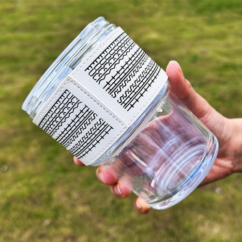BLUEPOLAR 13oz/400ml Glass Water Tumbler with Straw and Lid Sealed Carry on Thick Wall Iced Coffee Cup for Water, Iced Tea, Fruit Juice - Image 2