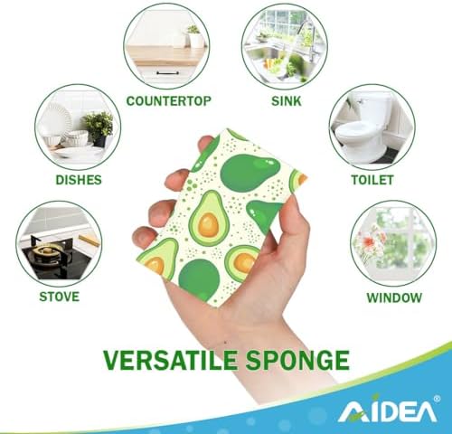 AIDEA Sponges Kitchen, Non-Scratch Scrub Sponge-6Count - Image 7