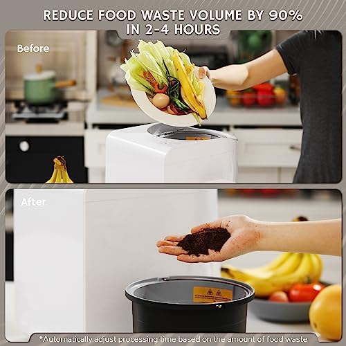 Airthereal R500 Electric Kitchen Composter, 2.5L, Pearl White - Image 3