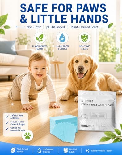 Multi-Effect Floor Clean Tablets, Instant Dissolve Deep Cleaner, Blue Jasmine Scented Mop Refills for Hardwood, Tile & Laminate, Child & Pet Safe, Space-Saving Concentrated Formula (100 Piece) - Image 5