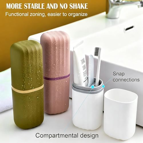 Travel Toothbrush Holders, 2-in-1 Toothbrush Travel Case - Image 6