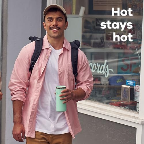 Hydro Flask Travel Coffee Cup – Insulated Stainless Steel, Non-Spill, Leak Proof To-Go Tumbler 20 Oz Mermaid Green - Image 5