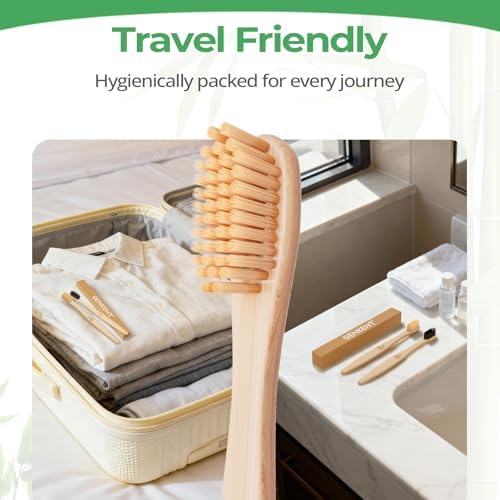 GENKENT Bamboo Toothbrushes 12 Pack BPA Free Soft Bristles Toothbrush - Image 6