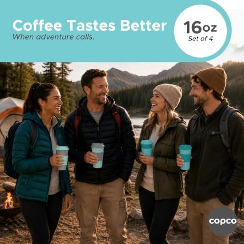 Copco Acadia Travel Mug, 16 Oz - Aqua & Mint/Aqua & Grey, Set of 4 - Image 7