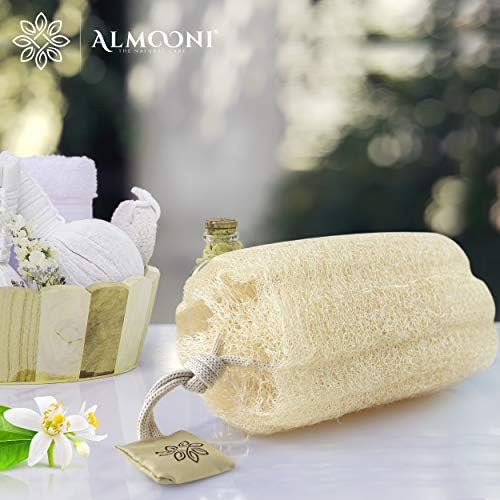 ALMOONI Natural Loofah Body Scrubber, Egyptian Loofah Sponge, 3 Count - Image 4