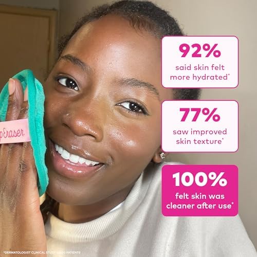 The Original MakeUp Eraser 7-Day Set, Erase All Makeup with Just Water, Including Waterproof Mascara, Eyeliner, Foundation, Lipstick, Sunscreen, and More! Recycled Green, 7 ct. - Image 5