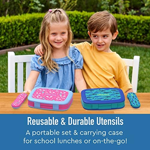 Bentgo Kids Plastic Utensil Set with Fork, Spoon, & Storage Case - Image 2