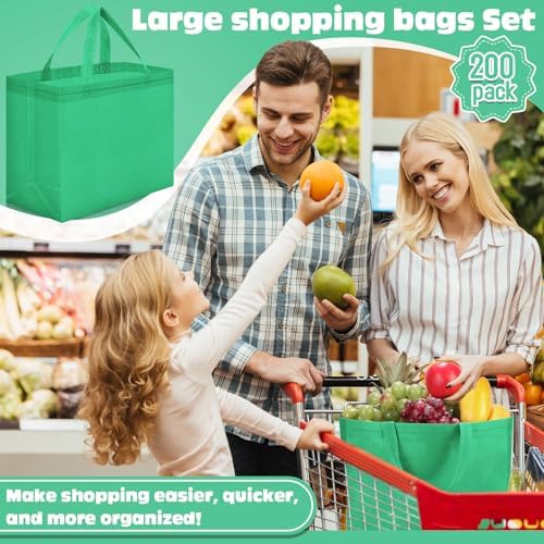 Windyun Reusable Grocery Bags Non Woven with Handles - Image 2