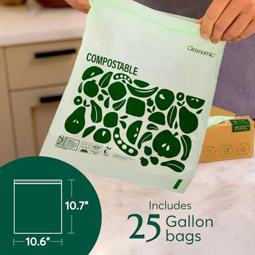 Cleanomic Compostable Zip Sandwich Bags - Leak Resistant, Gallon, Quart, Sandwich, Snack - 125 Count - Image 3
