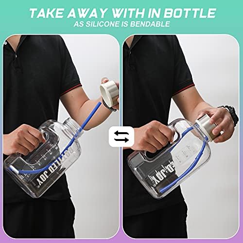 12 Pack Extra Long 14.5 inch Reusable Silicone Straws for Stanley 40 oz Tumbler 1 Gallon 128 75 64 OZ Tumbler, Large Water Bottle -Wine Bottle - Flexible Drinking Straws with 2 Cleaning Brushes - Image 5