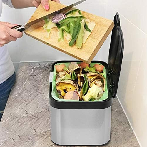 Compost Bin for Countertop, Compost Bucket Indoor Sealed, Food Waste Caddy, 1.13 Gallon Kitchen Compost Container with Lid, Compact and Easy Clean, Black Matte - Image 3
