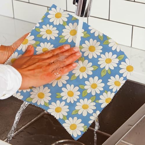 Reusable Beeswax Wraps, Daisy Beeswax Wraps, 9 Pack Eco-Friendly Food Storage, Organic, Sustainable, Zero Waste, Plastic-Free, Sandwich, Bread, Bowl Cover, 1XL, 3M, 5S - Image 6
