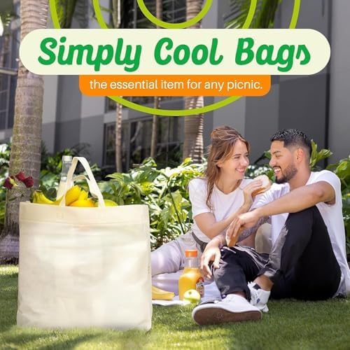 Simply Cool 400 Pack Reusable Grocery Bags, Medium Tote Bags Bulk, Cream - Image 5