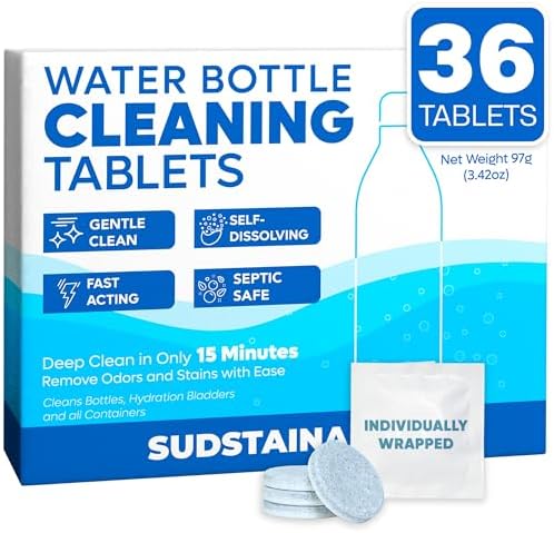 Sudstainables Water Bottle Cleaner Tablets, 36 Count by Sudstainables