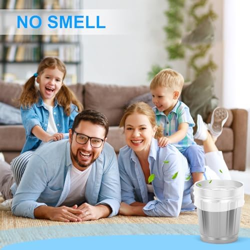 Medium Garbage Bags 8 Gallon / 30 Liters Trash Bags for Office, Kitchen, Camping, 80 Count, Clear White - Image 5