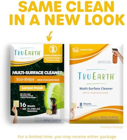 Tru Earth Multi-Surface Cleaner Eco-Strips, Lemon Fresh, 16 Strips - Image 3