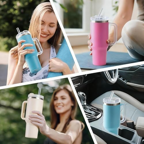 ALINK 10 Pcs Replacement Straws for Stanley 40 oz 30 oz Tumbler, 12 inch Long Reusable Tritan Plastic Clear Tumbler Straws for Stanley Cup, Owala 40 oz, Yeti 42 oz Accessories with Brush - Image 7