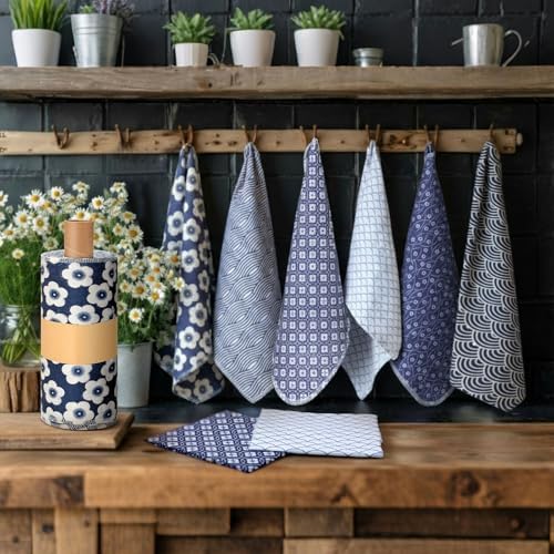Redbaker 6 Pcs 18 Pcs Reusable Paper Towel for Kitchen,Geometric Theme - Image 4