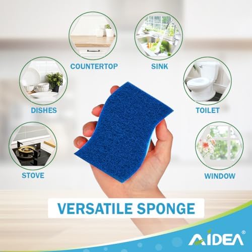 AIDEA Sponges Kitchen-240Count, Non Scratch Scrub Sponge, Dish Sponges - Image 6