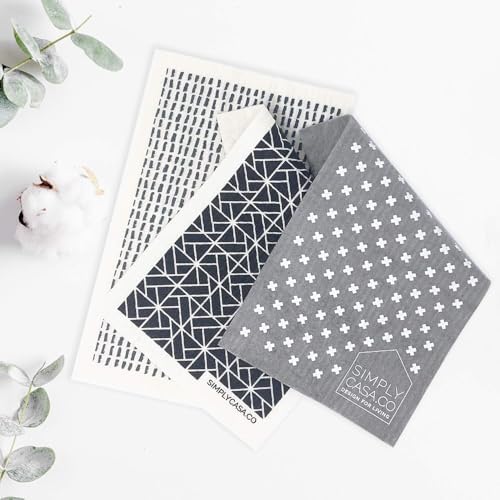 Long 5‑Pack Swedish Dishcloths – Reusable, Cellulose Sponge Dish Cloths for Washing Dishes, Paper Towel Replacement, Plastic-Free Packaging, Super Absorbent - Image 6